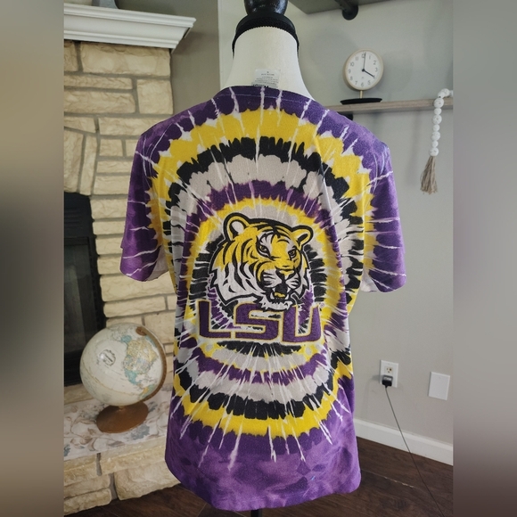 LSU Tie-Dye T-Shirt with Tiger Logo - Picture 2 of 3